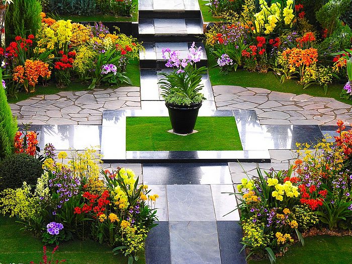 طراحی باغچه در حیاط منزل