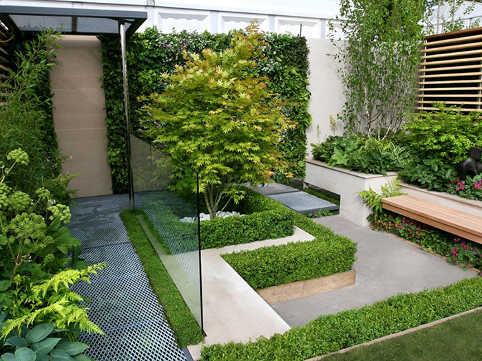 طراحی فضای سبز باغچه حیاط